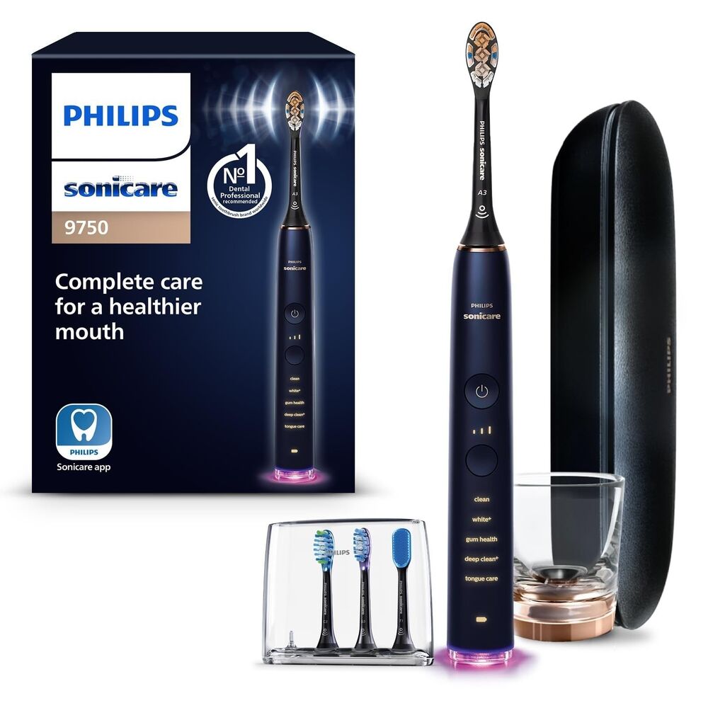 📦 Philips Sonicare DiamondClean Smart 9750 Electric Toothbrush HX9954/74 Blue